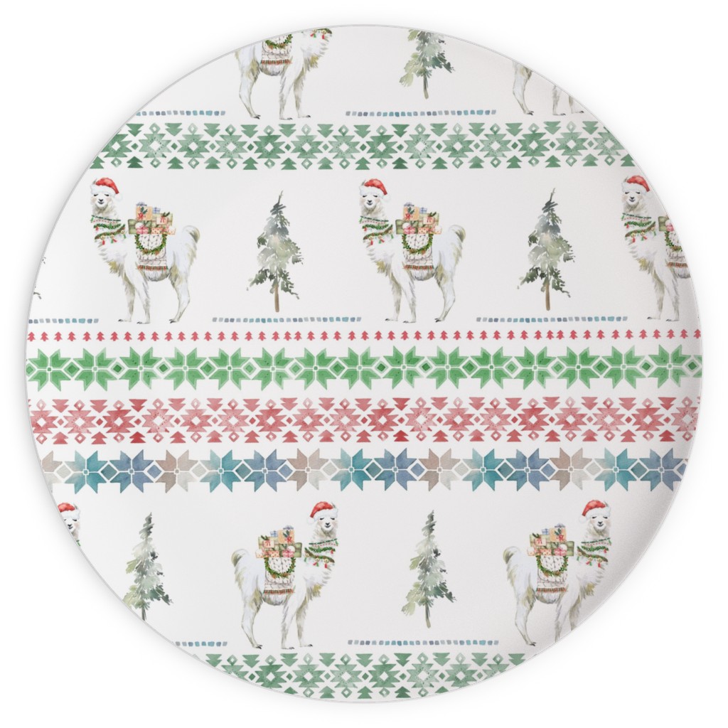 Christmas Llama Sweater Print - Multi Plates, 10x10, Multicolor