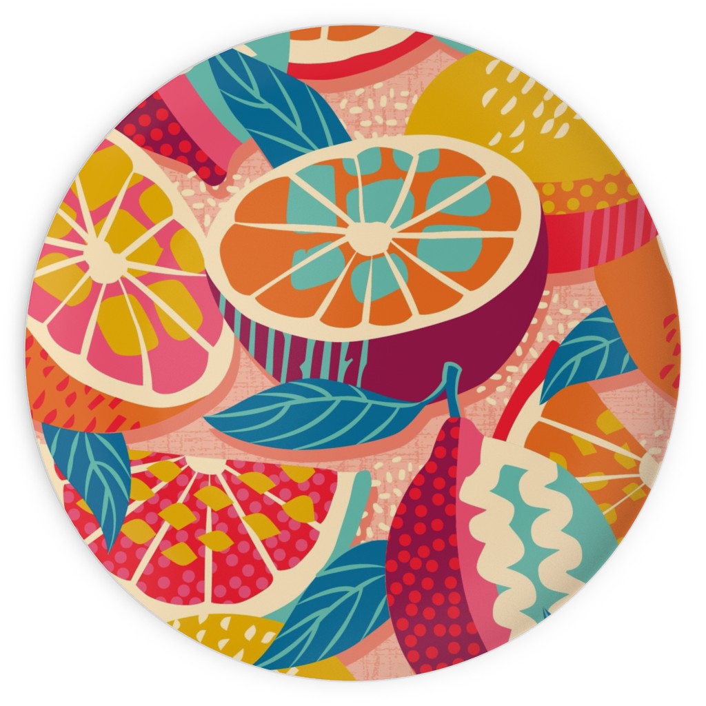 Squeeze the Day - Bold Plates, 10x10, Orange