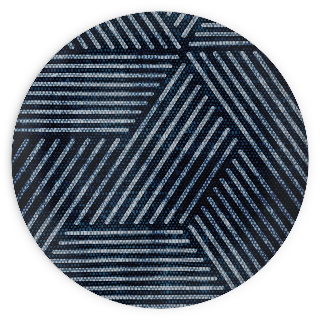 Cadence Triangles - Denim Plates, 10x10, Blue
