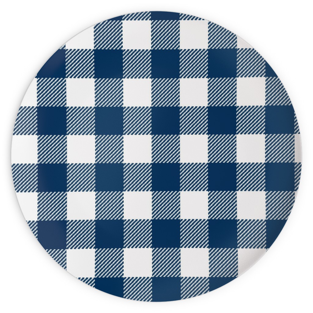 Buffalo Plaid Plates, 10x10, Blue, Imperial