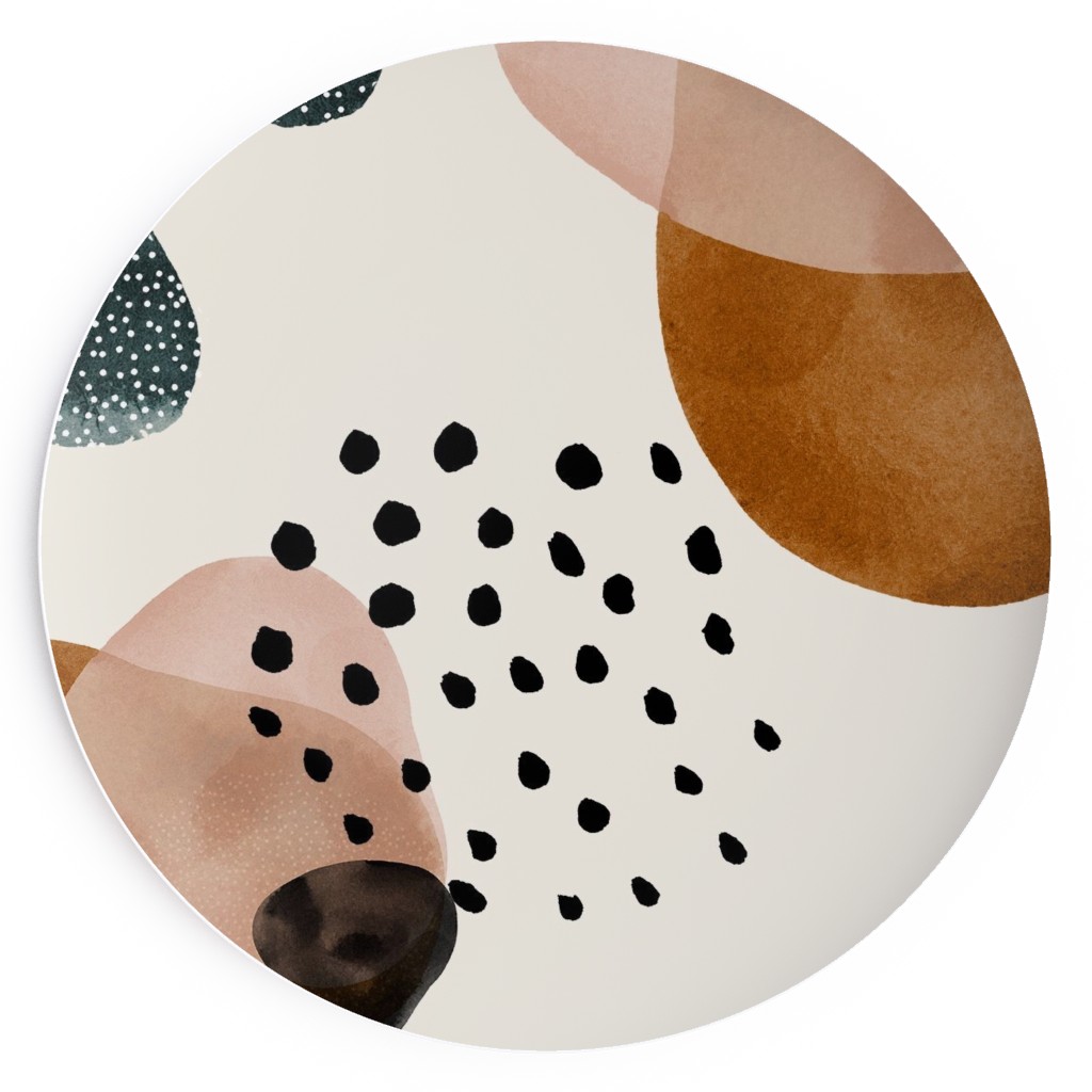 Geometric Pattern - Muted Salad Plate, Multicolor