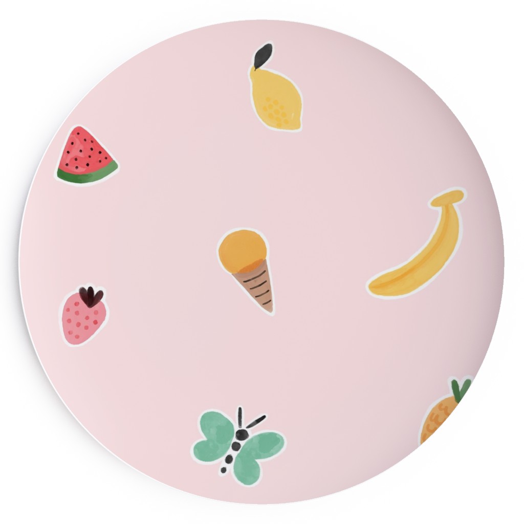 Freshy Summer - Pink Salad Plate, Pink