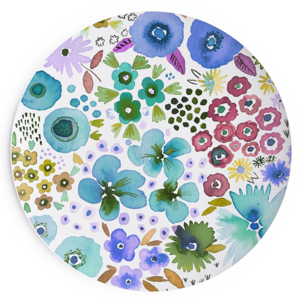Artful Little Flowers - Multi Salad Plate, Multicolor