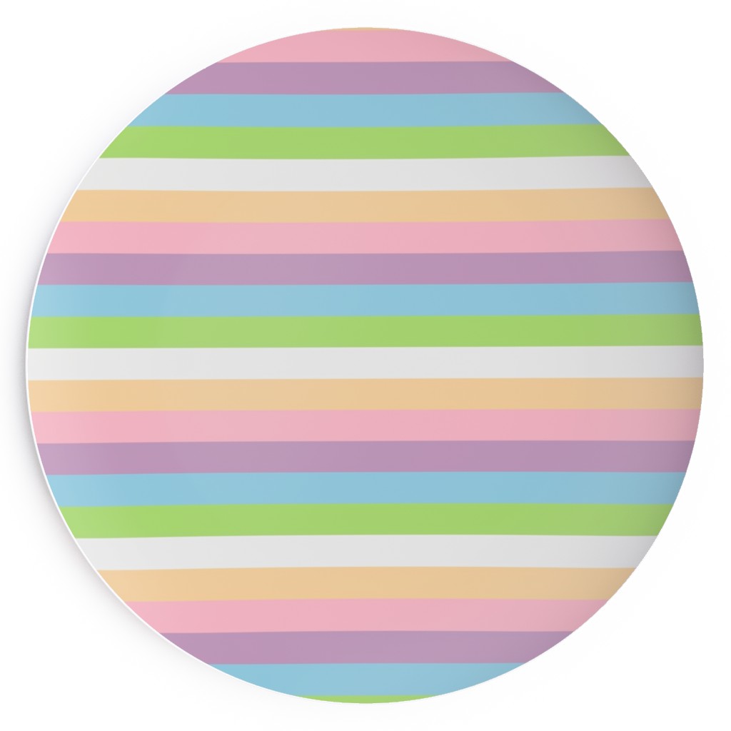 Multi Colored Stripes Pastel Salad Plate Shutterfly
