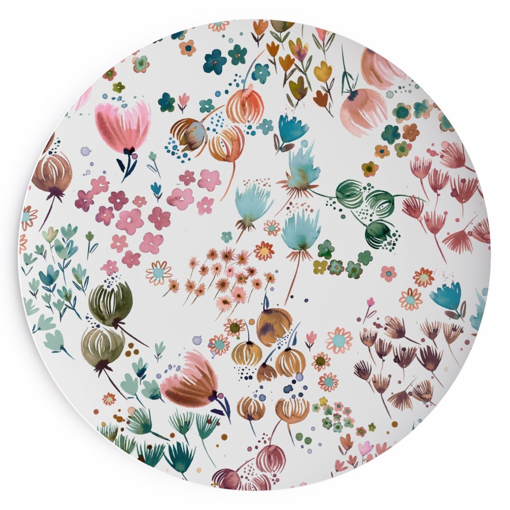 Meadow Flowers - Multi Salad Plate, Multicolor