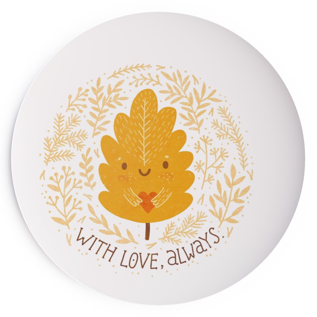 With Love, Always - Yellow Salad Plate, Yellow
