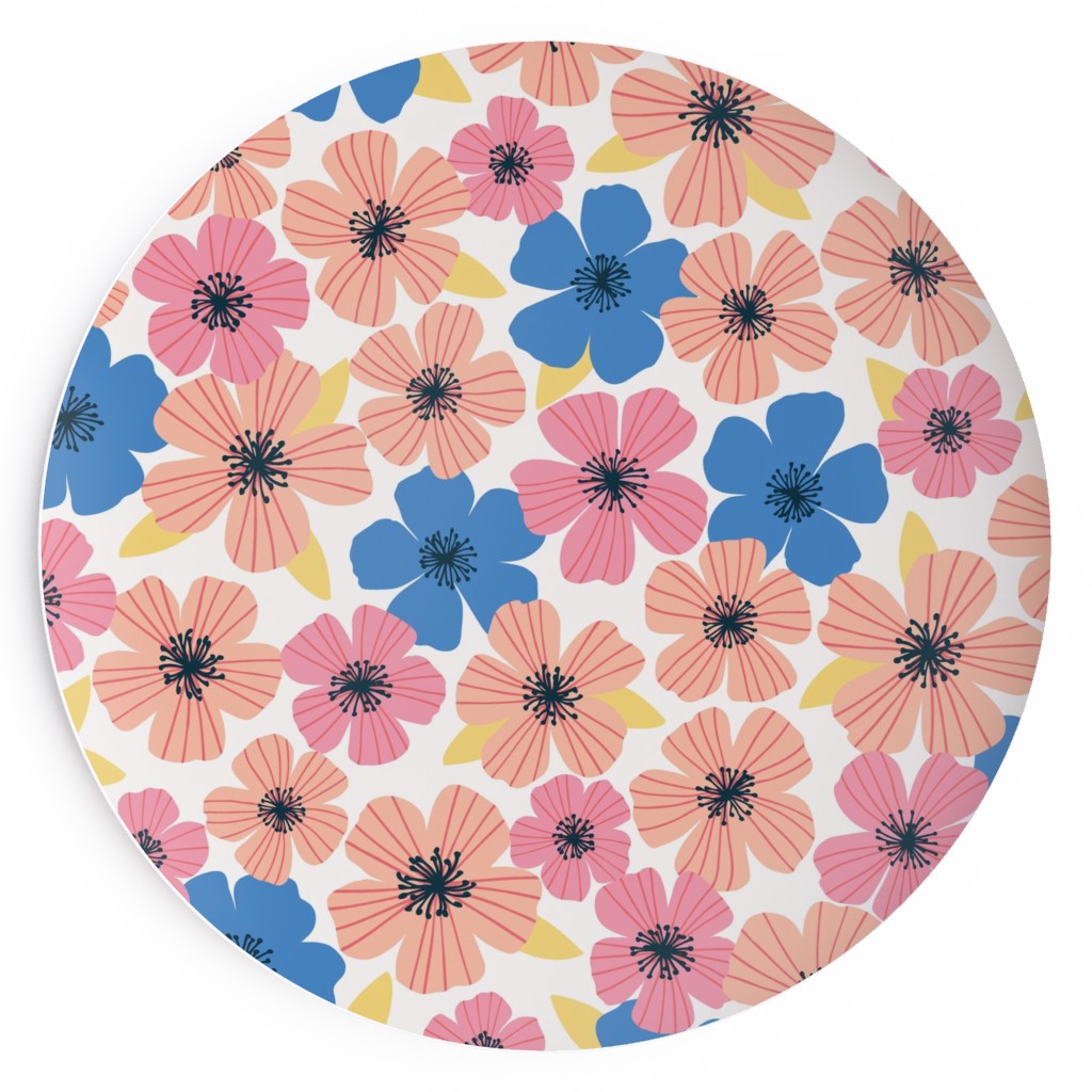 Flowerburst - Summer Mix Salad Plate, Pink