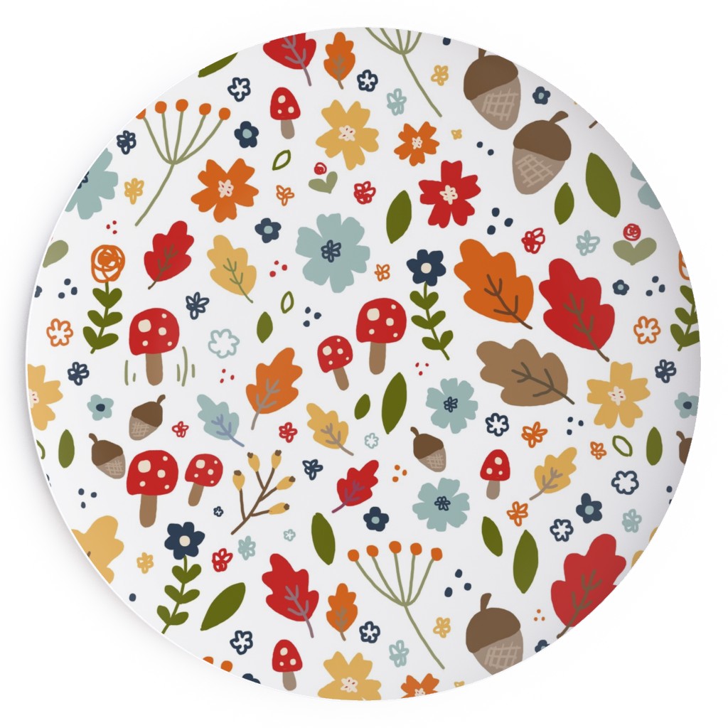 Woodland Floral - Multi Salad Plate, Multicolor