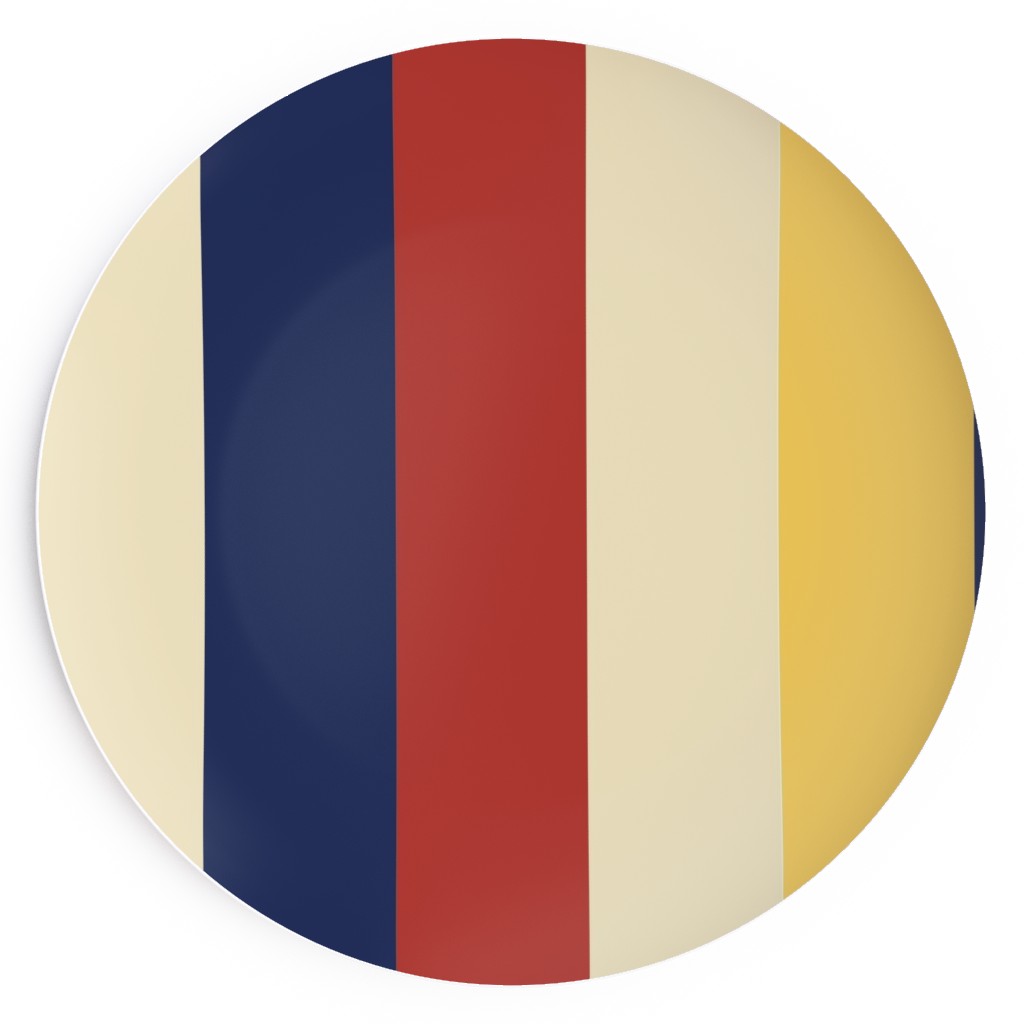 Camping Stripe Vertical - Multi Salad Plate, Multicolor
