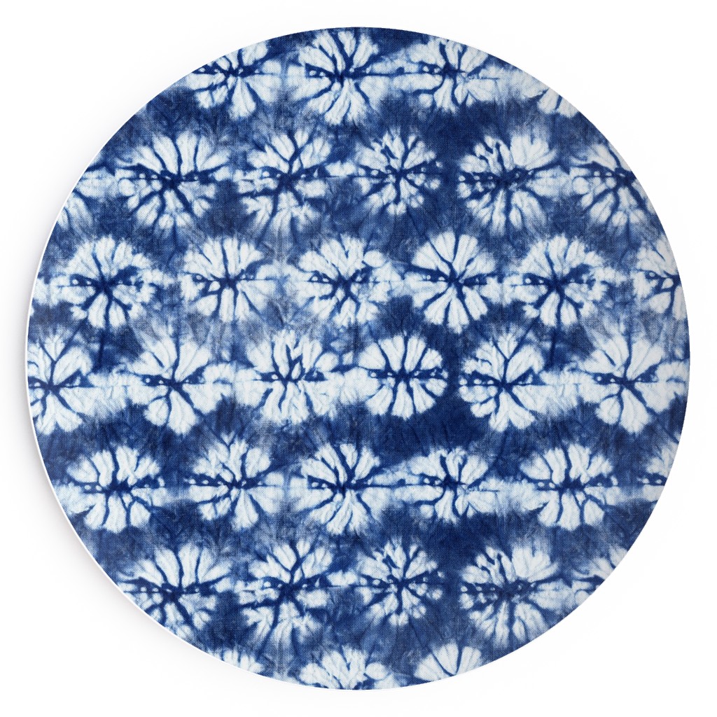 Shibori Pine - Blue Salad Plate, Blue