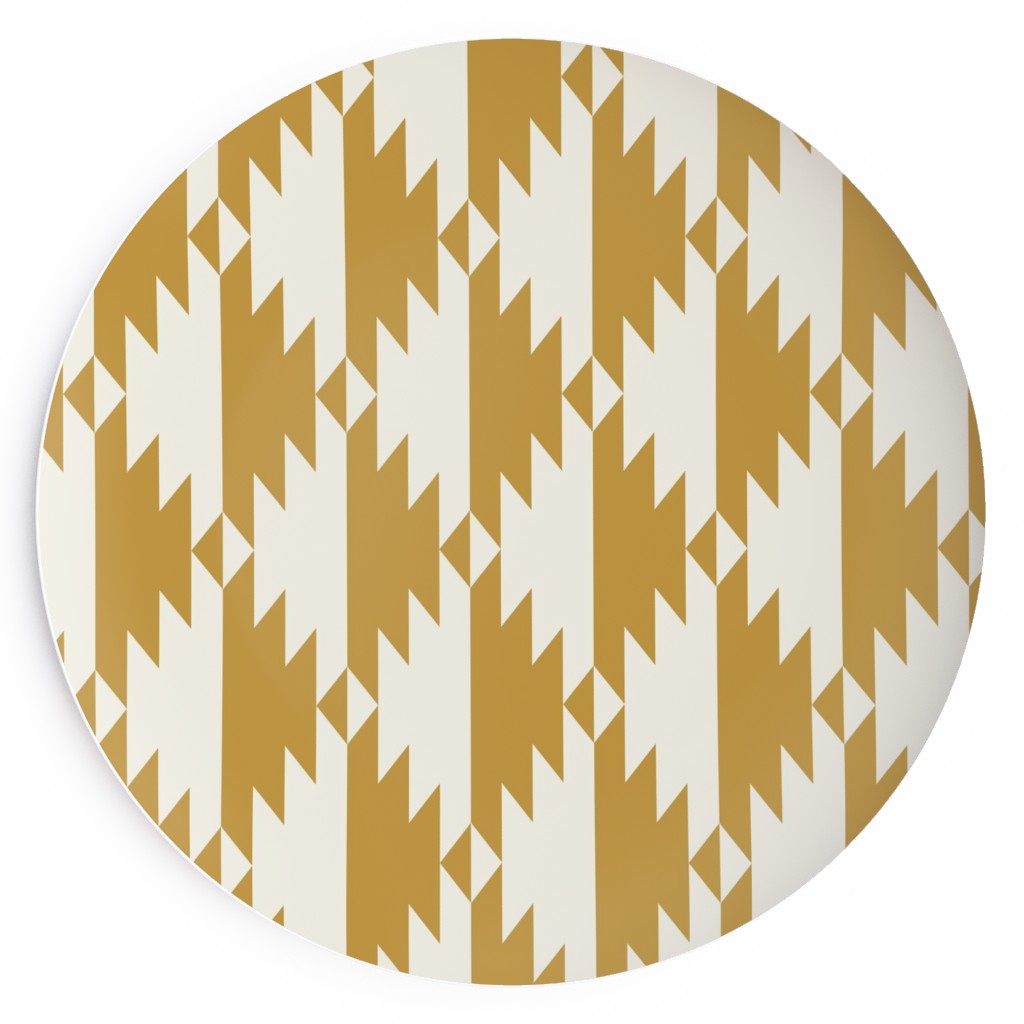 Tribal - Gold Salad Plate, Yellow