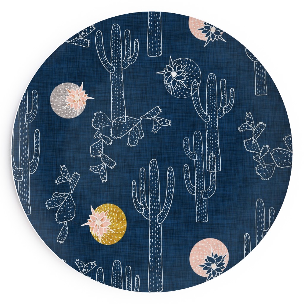 Cactus - Indigo Salad Plate, Blue