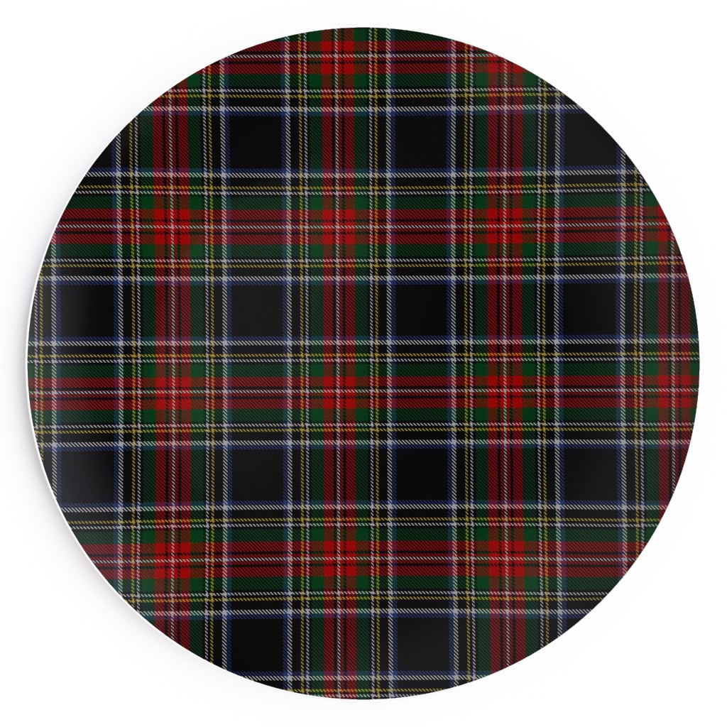 Black Stewart Tartan - Red Salad Plate | Shutterfly