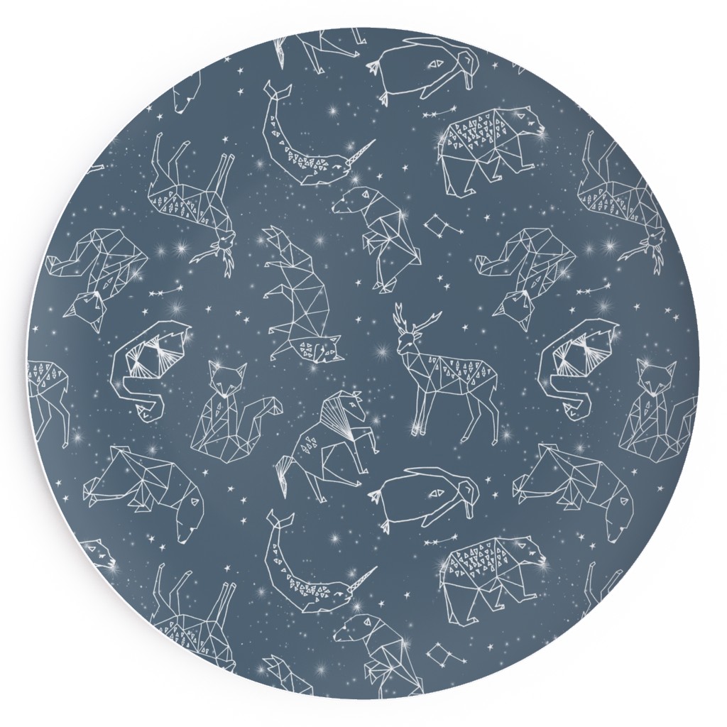 Animal Constellations - Blue Salad Plate, Blue