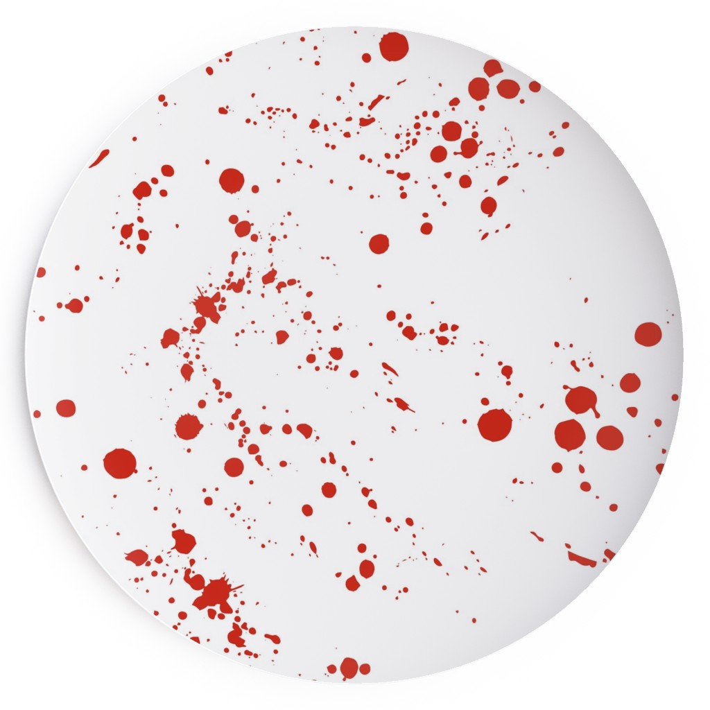 Blood Splatter Salad Plate, Red