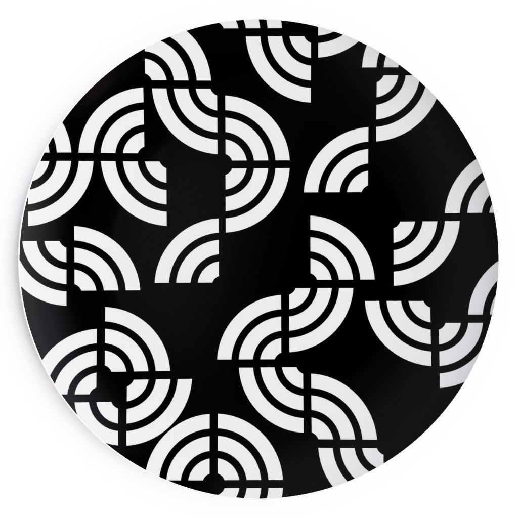 Beethoven - Black and White Salad Plate, Black