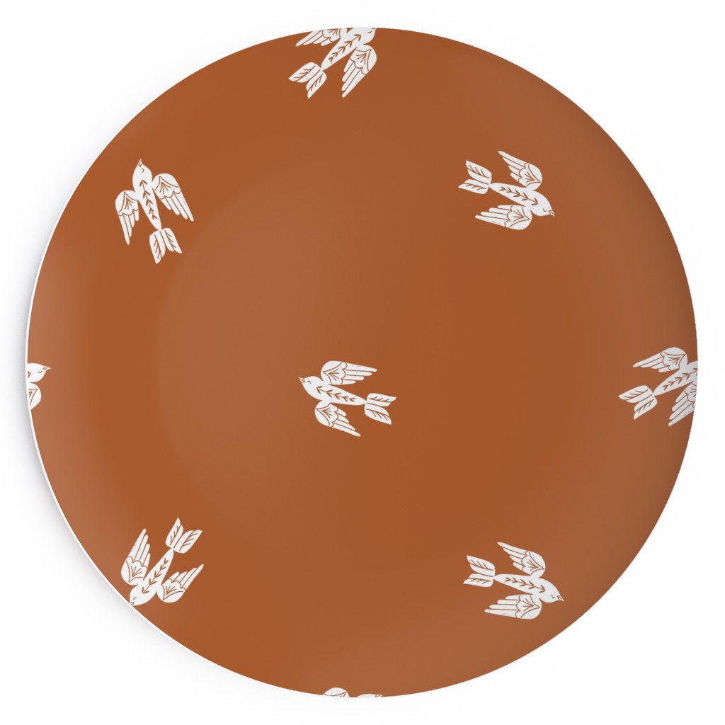Bird Folk - Rust Salad Plate, Orange