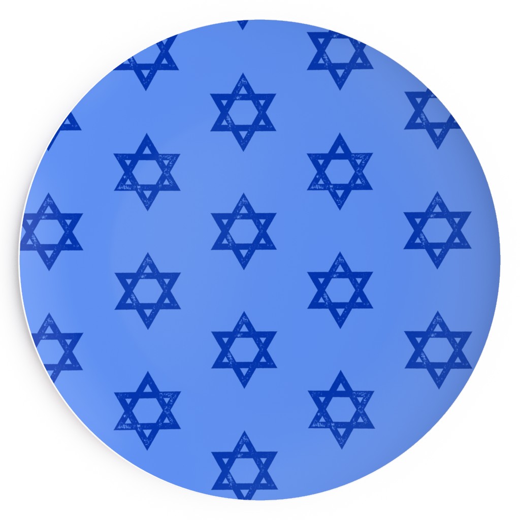Star of David - Blue Salad Plate, Blue
