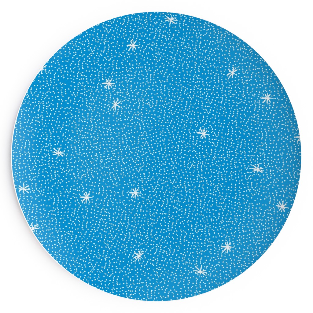 Holiday Hygge Snowflakes Salad Plate, Blue