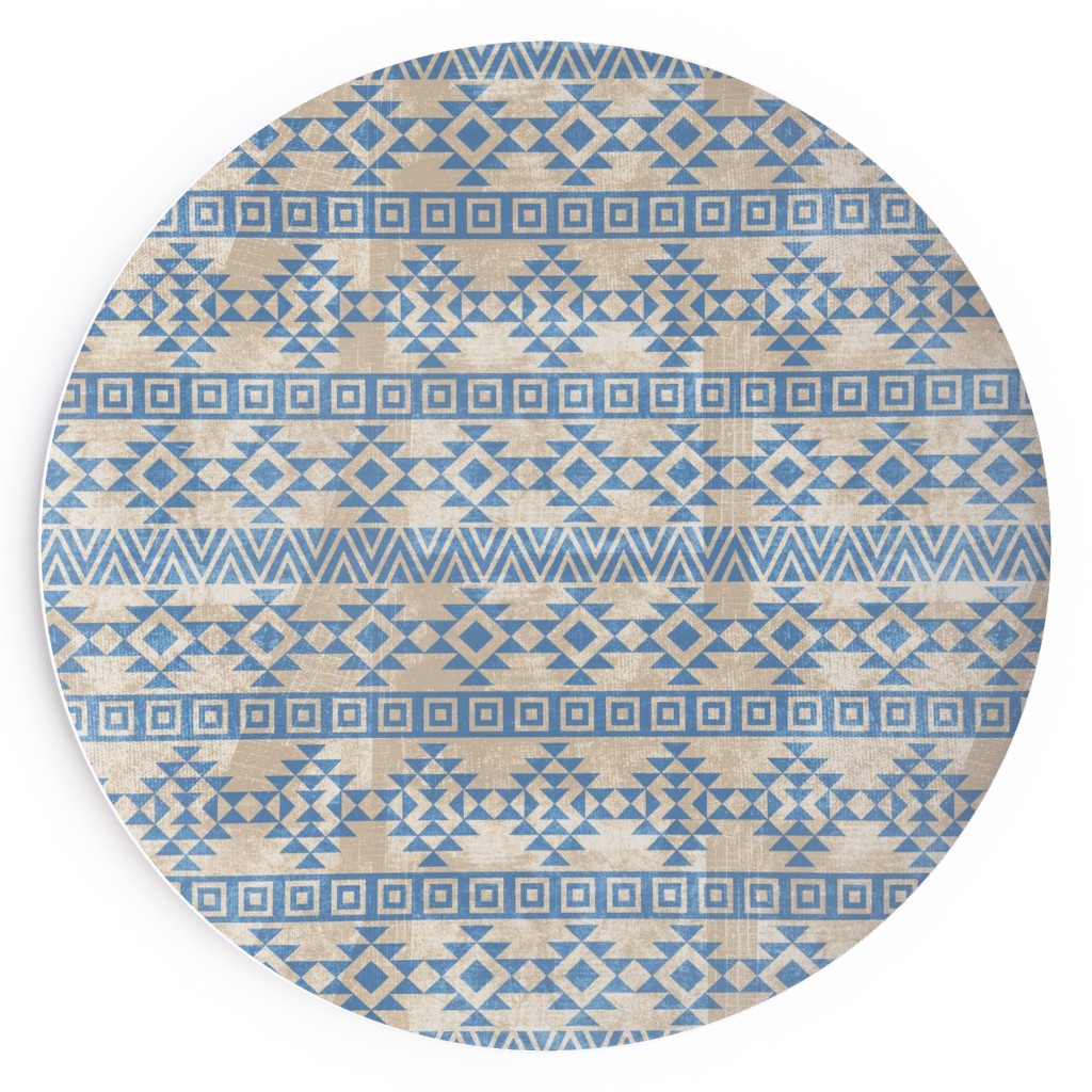 Modern Desert - Geometric Salad Plate, Blue