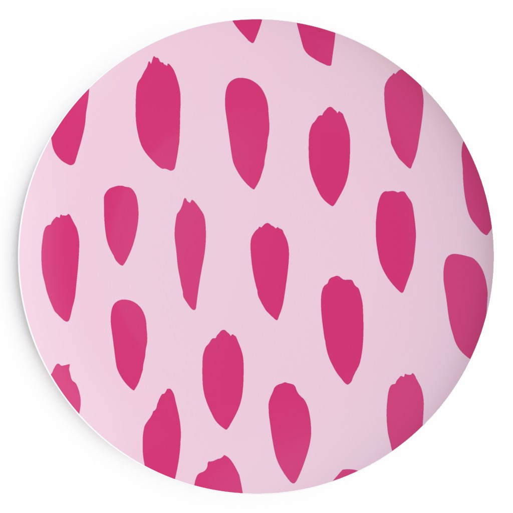 Personalized Leopard Pet Bowl Mat, Hot Pink Fuchsia and White