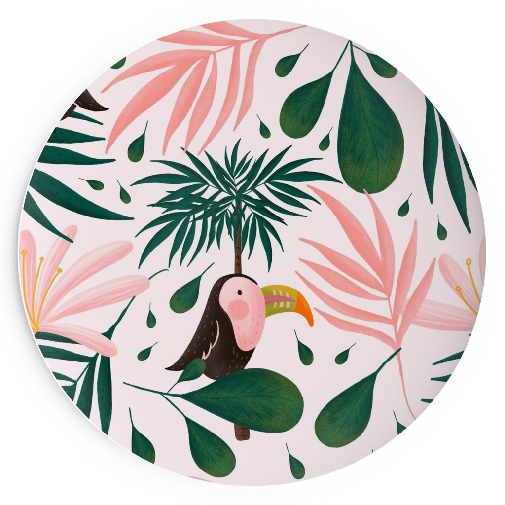 Jungle Pattern Pink Salad Plate Shutterfly