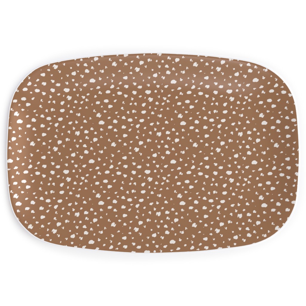 Fawn Spots - Dark Serving Platter, Brown