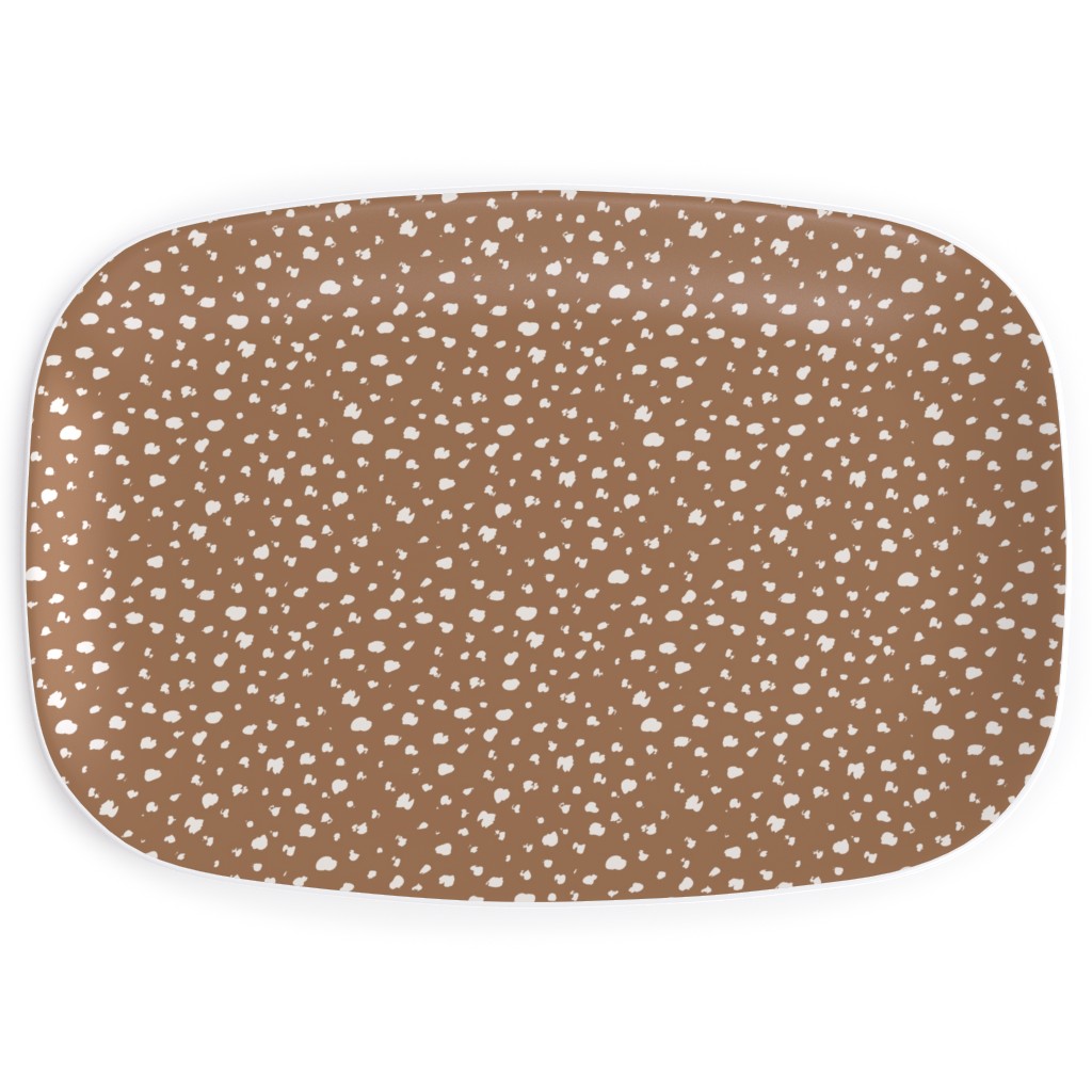 Fawn Spots - Dark Serving Platter, Brown, Brown