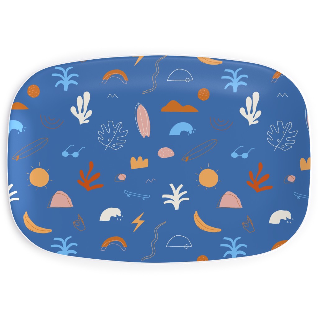 Summer Dayz - Blue Serving Platter, Blue, True Blue
