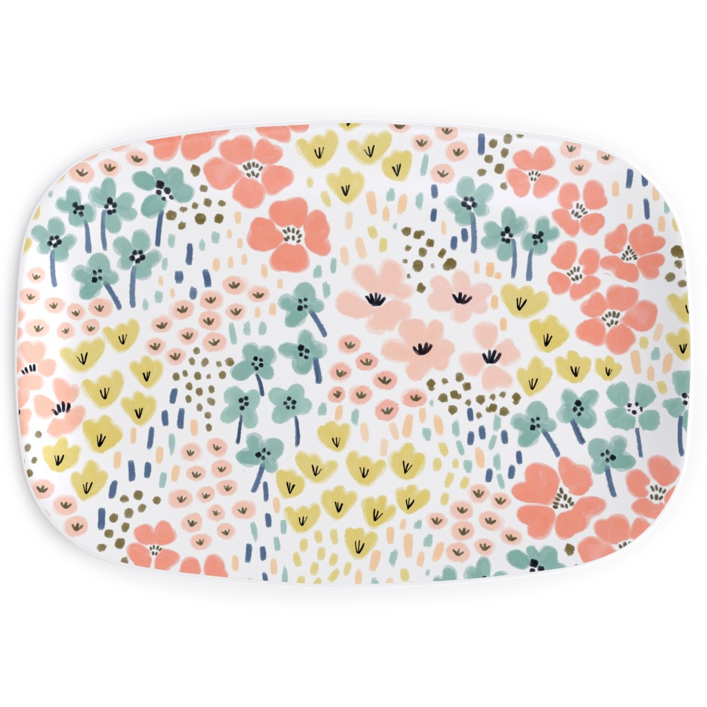 April Bits Vintage - Pink Serving Platter, Pink