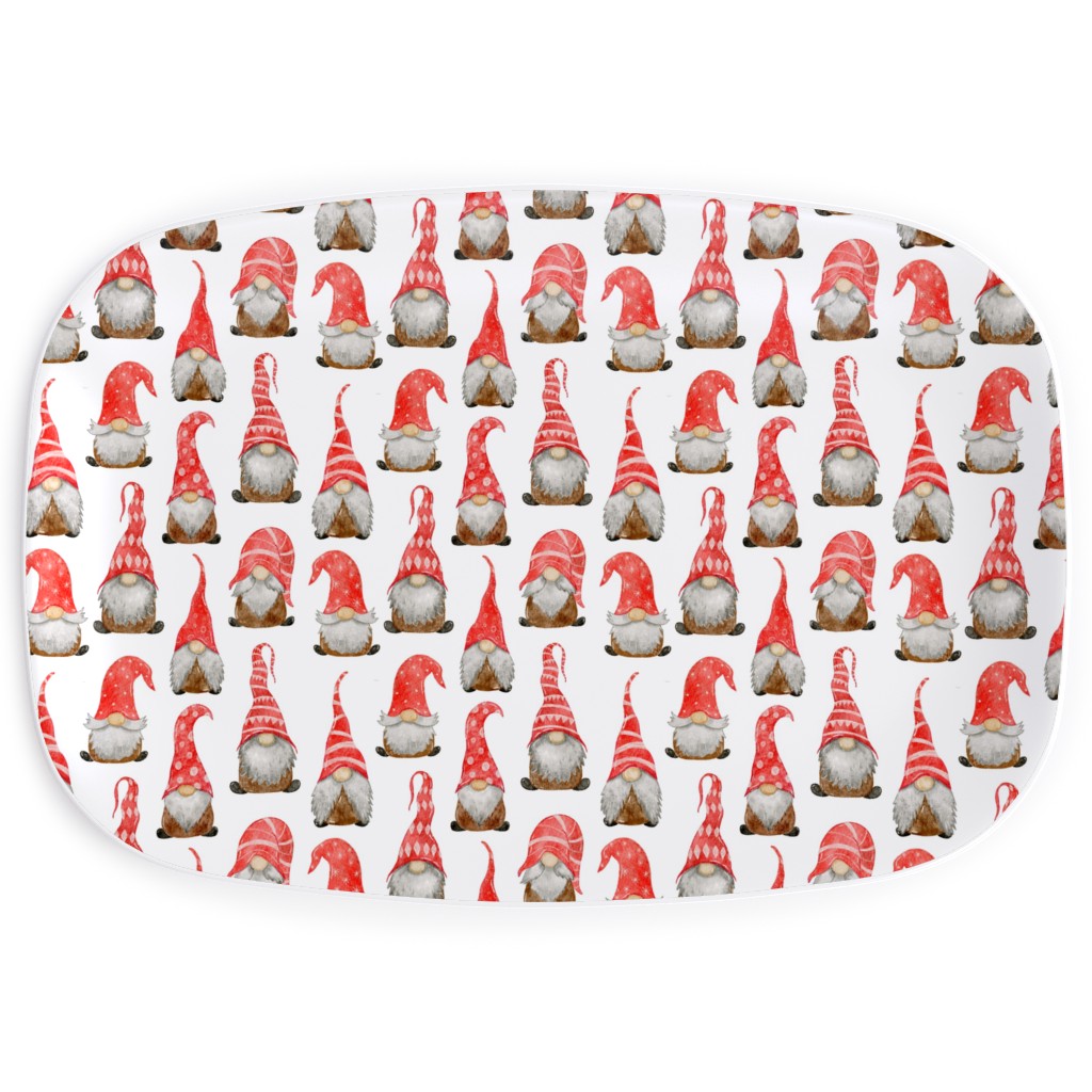 My Gnomes Serving Platter, Red