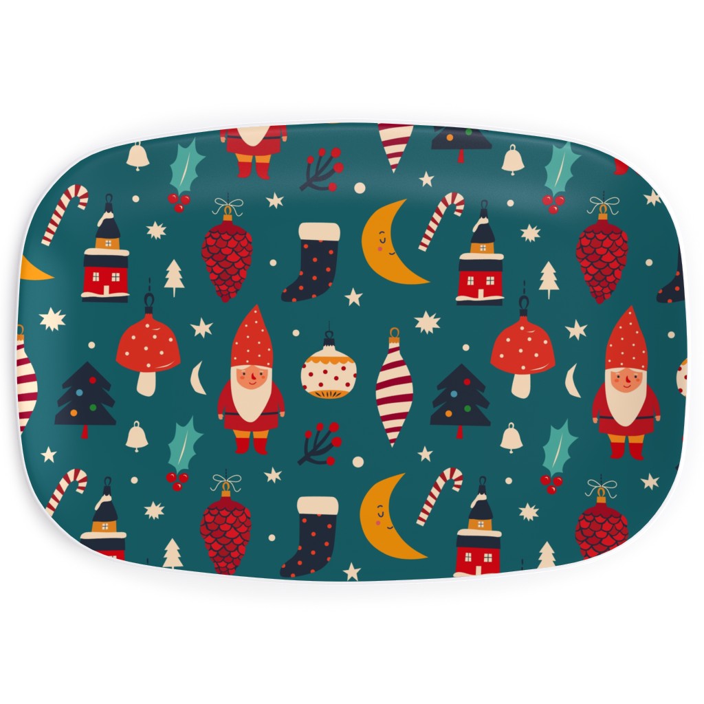 Fun Holiday Pattern - Multi Serving Platter, Multicolor