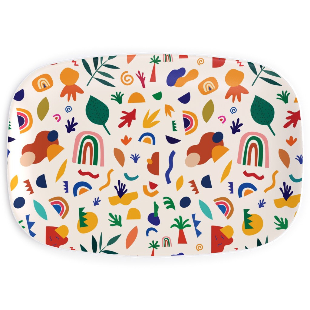 Seamless Pattern - Multi Serving Platter, Multicolor