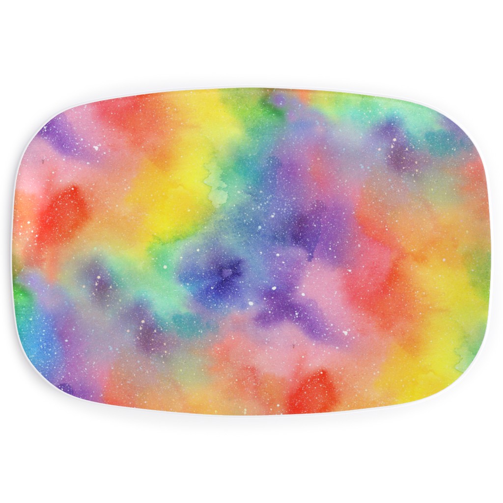 Watercolor Rainbow - Multi Serving Platter, Multicolor