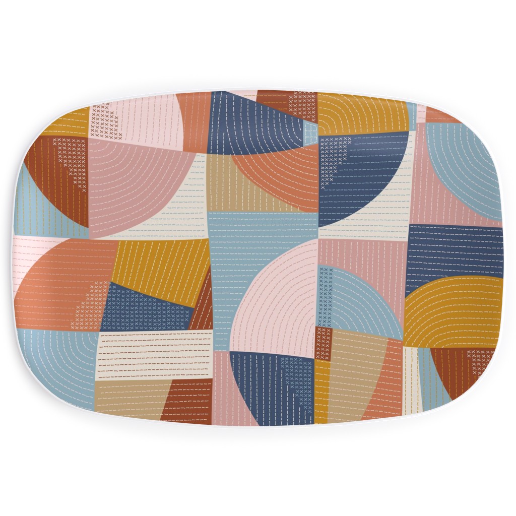 Modern Patchwork - Multi Serving Platter, Multicolor