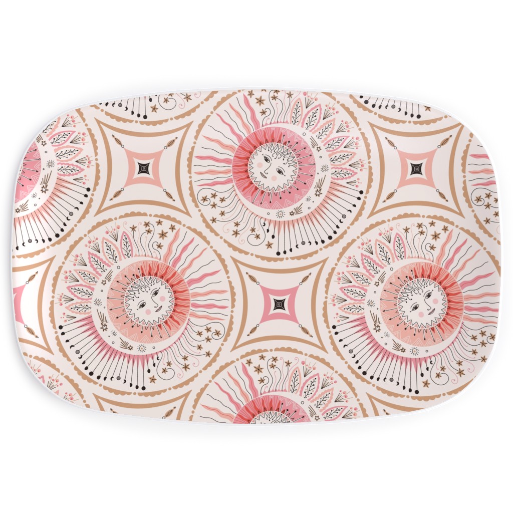 Celestial Talisman Serving Platter, Pink