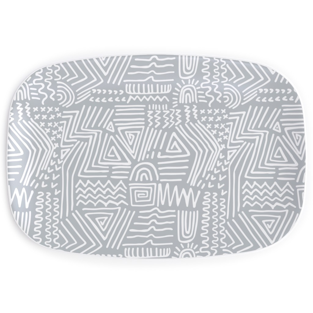 Spirited - Gray Serving Platter, Gray