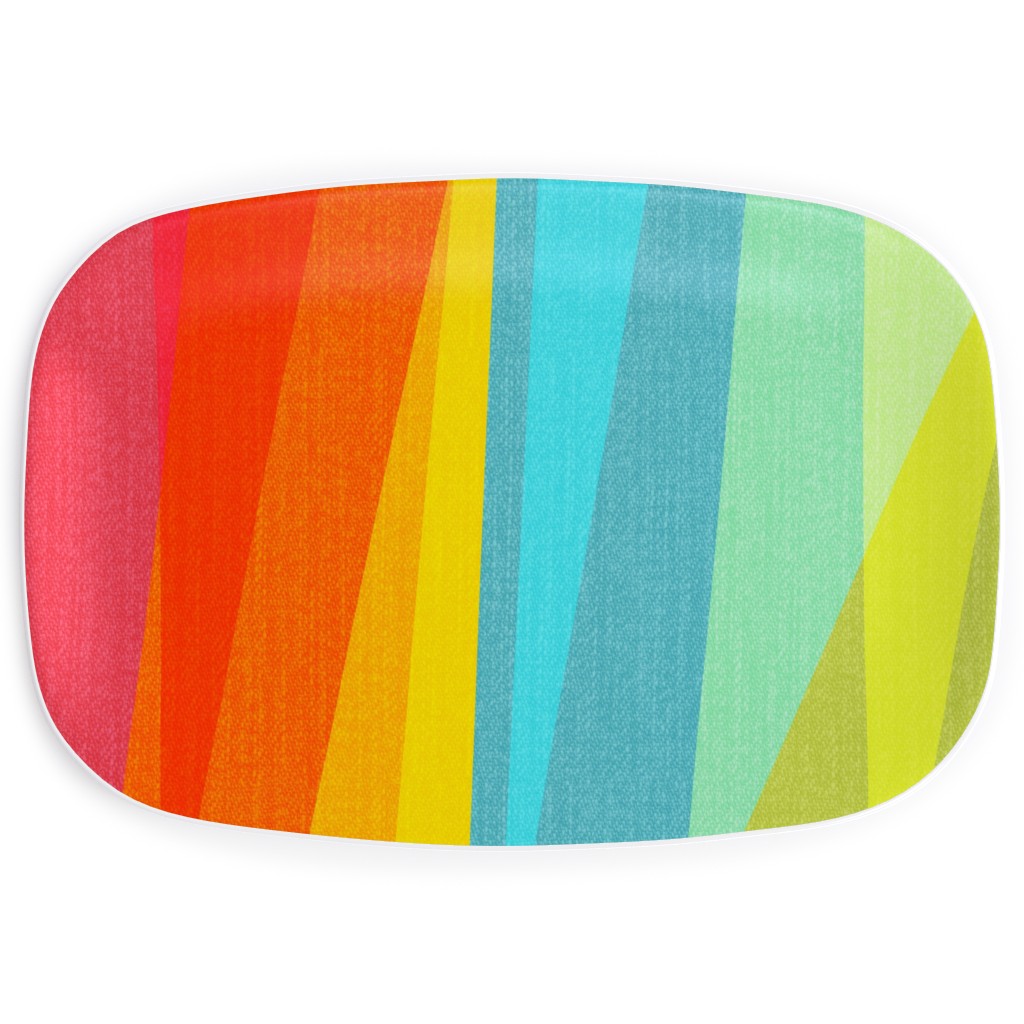 Geo Stripes Vertical - Multi Serving Platter, Multicolor