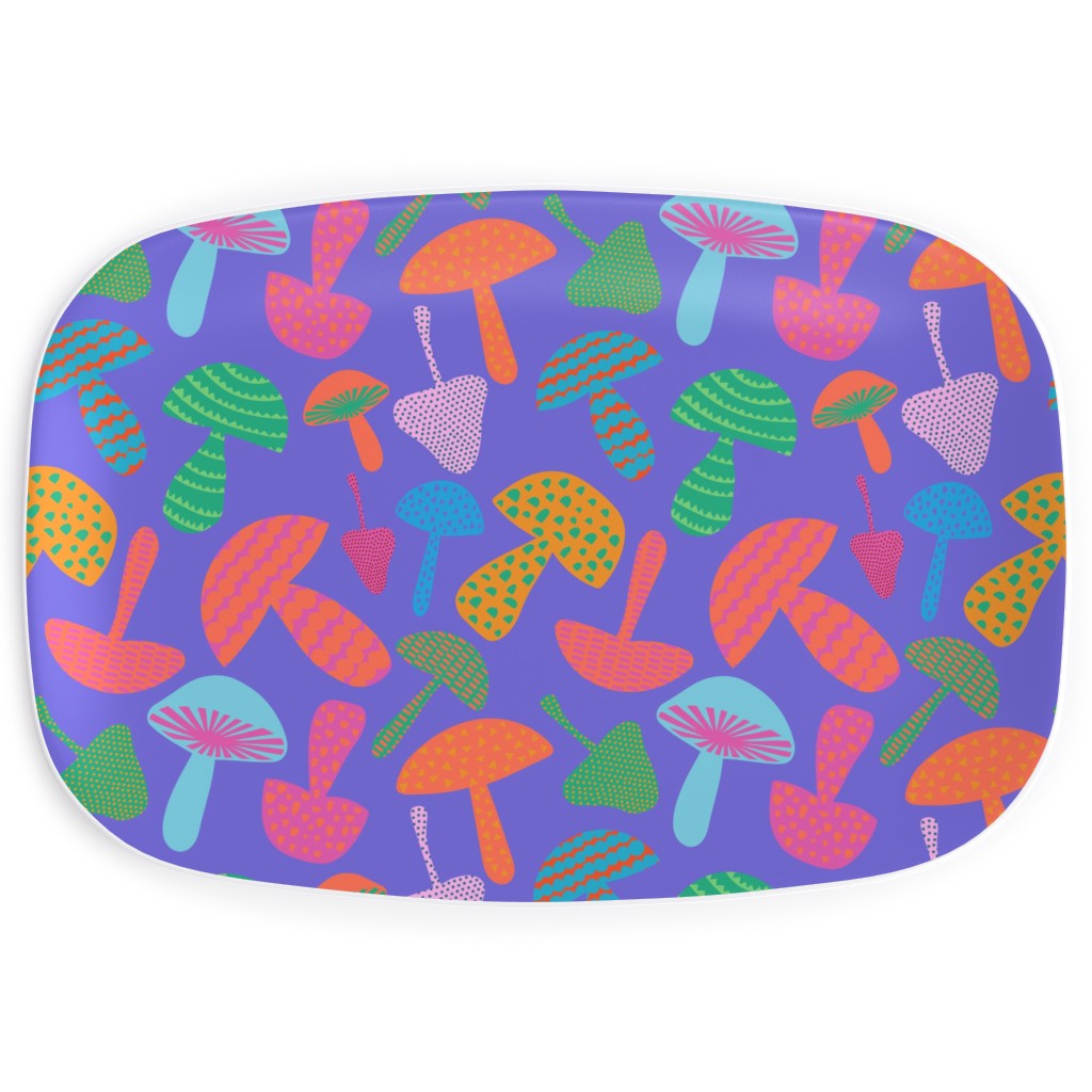 Mushroom Tossed - Bold Serving Platter, Purple
