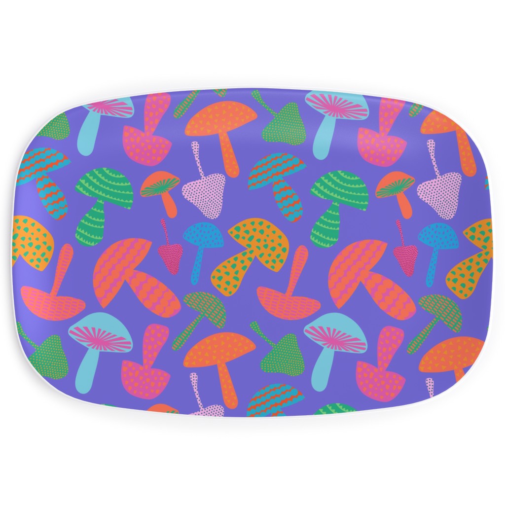 Mushroom Tossed - Bold Serving Platter, Purple, Purple