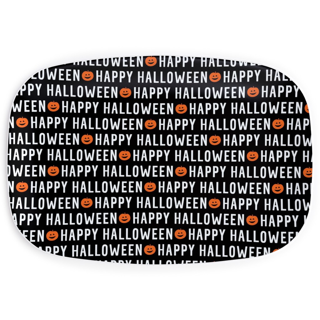 Happy Halloween Black Serving Platter, Black