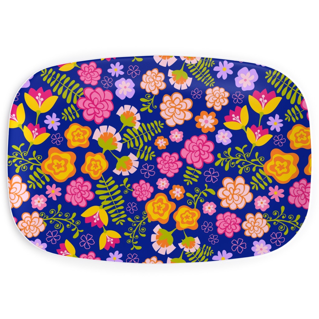 Fiesta Flowers - Multi Serving Platter, Multicolor