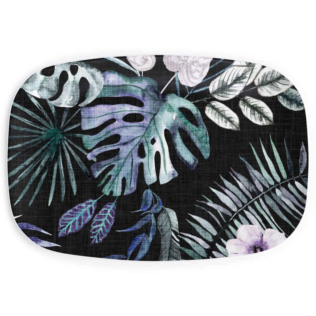 Phantasmagorial Jungle Serving Platter, Black