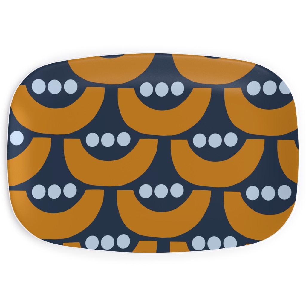 Tulip Serving Platter, Blue