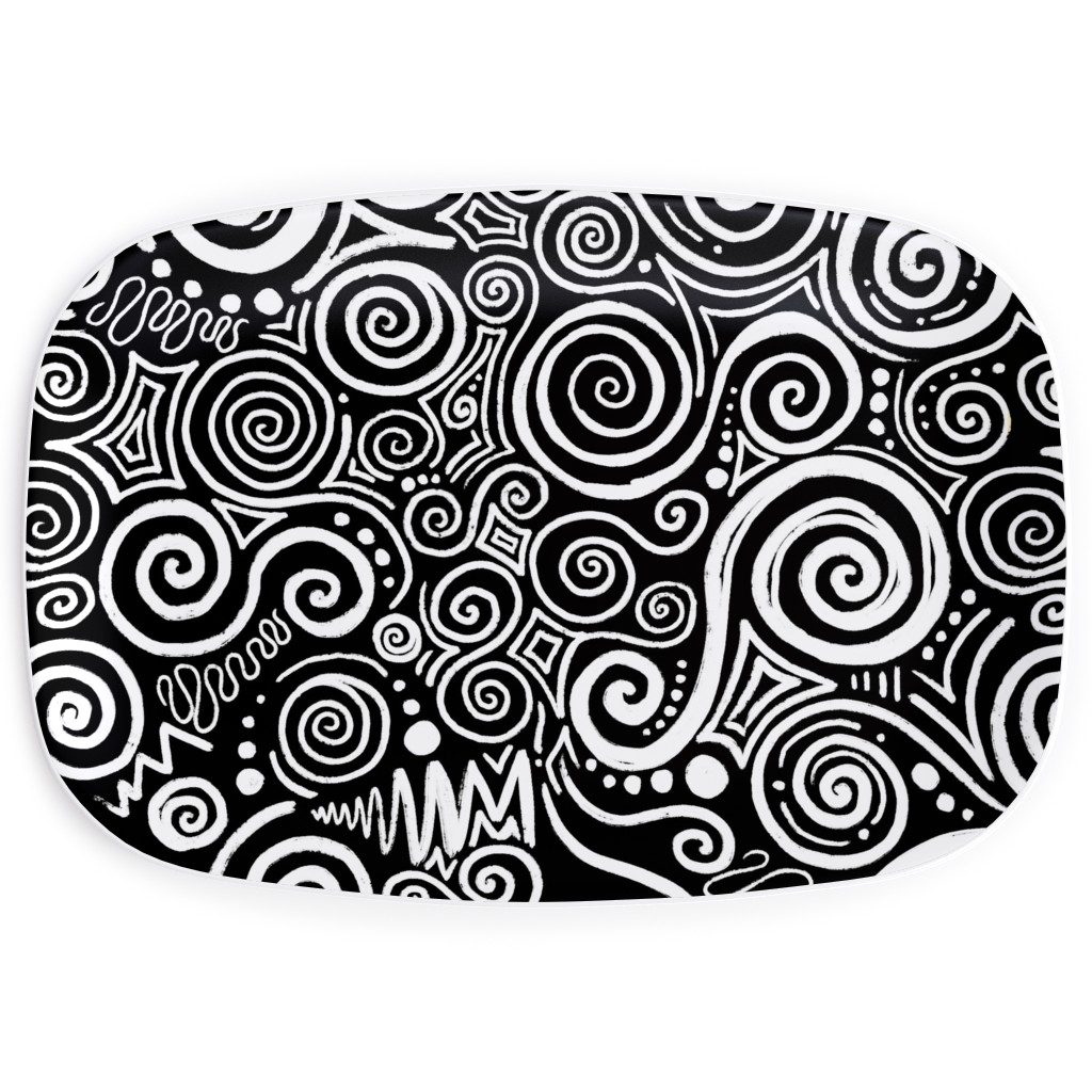 Cindi Black Serving Platter, Black