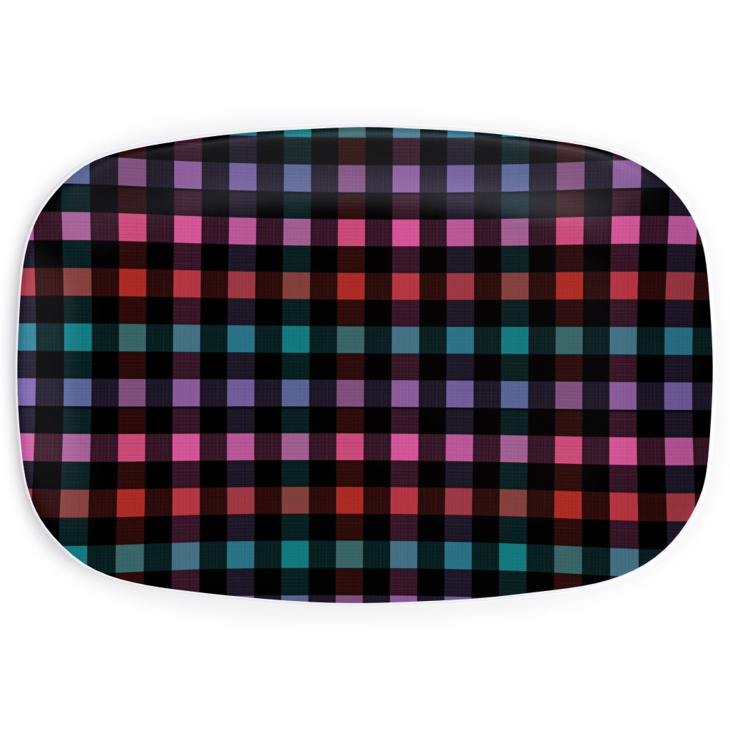 Picnic Plaid Serving Platter, Multicolor