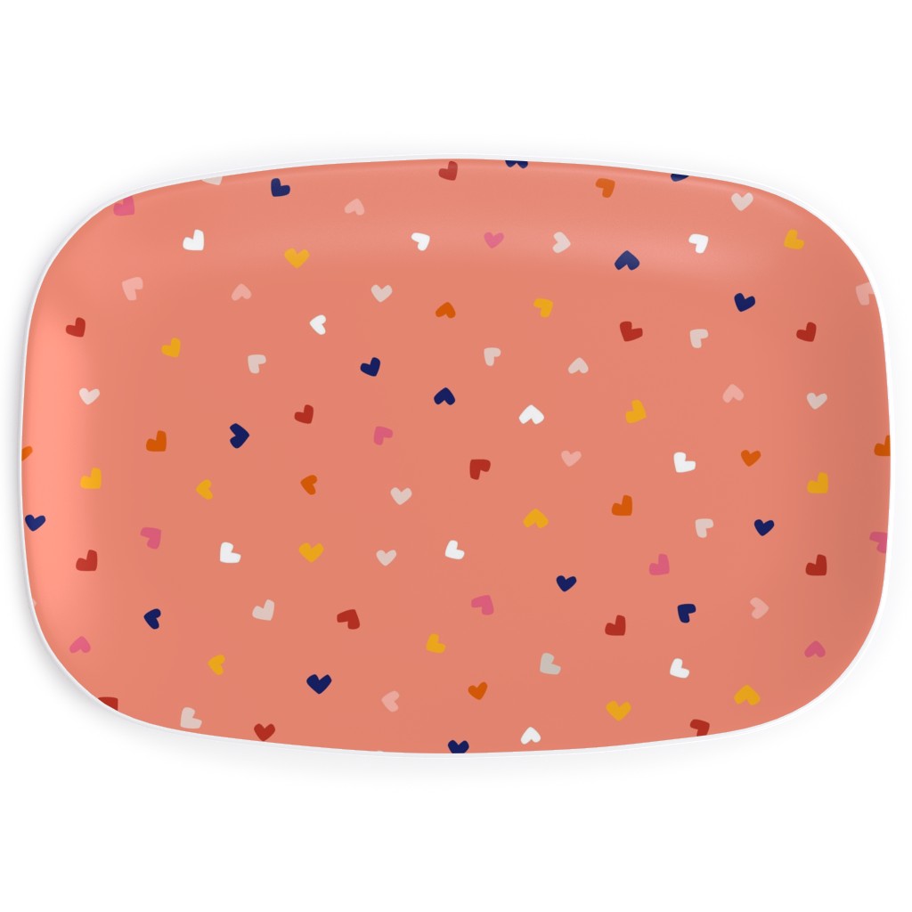 Heart Sprinkles - Pink Serving Platter, Pink