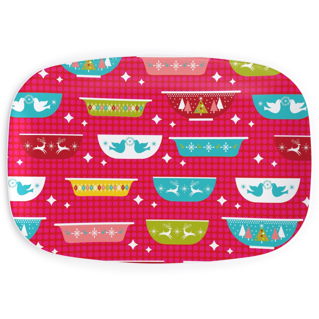 Christmas Dishes Serving Platter, Multicolor