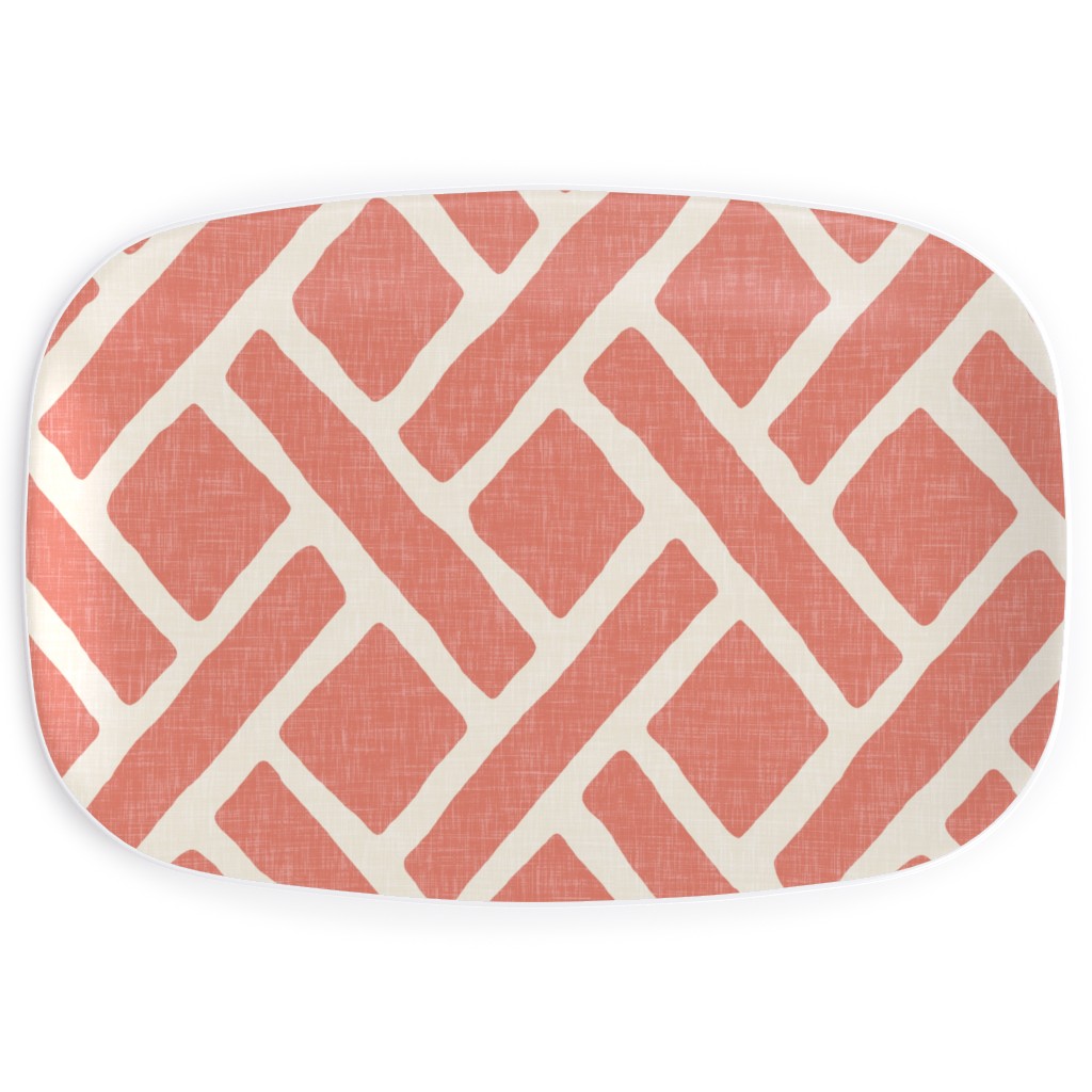 Savannah Trellis Serving Platter, Pink, Pueblo
