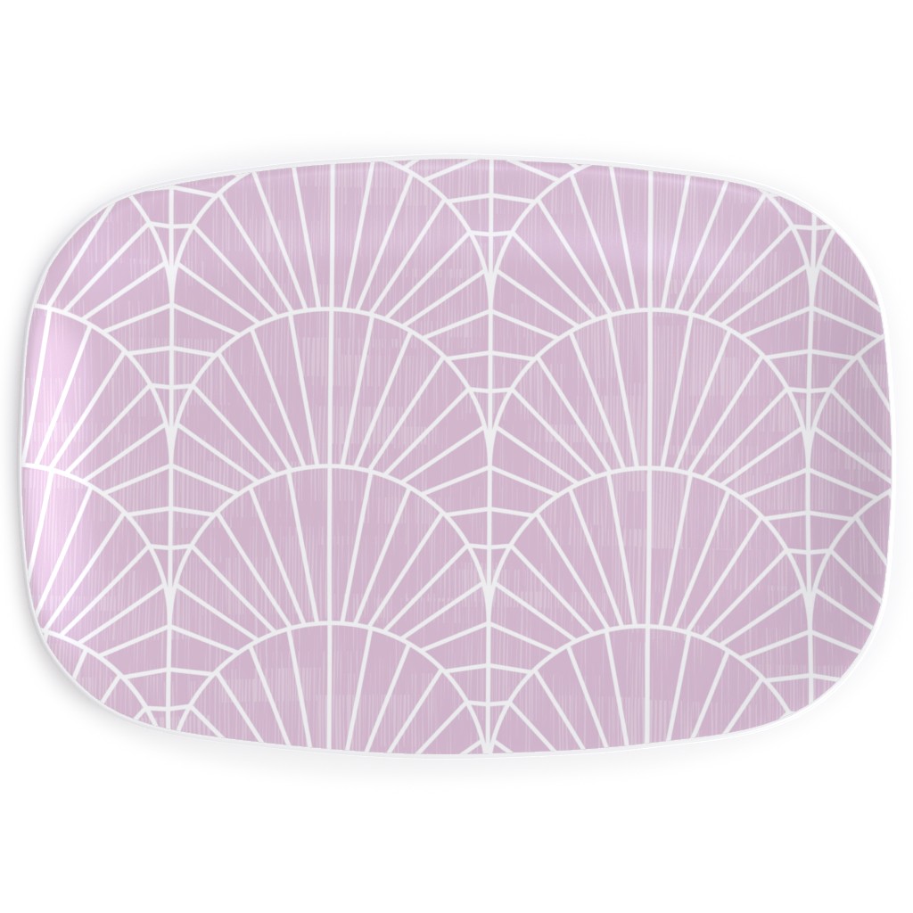 Art Deco Fields - Lavender Serving Platter, Purple